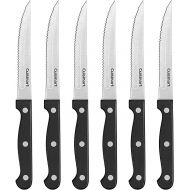 Cusinart Knife Set, 6pc Steak Knife Set with Steel Blades for Precise Cutting, Lightweight, Stainless Steel & Durable, C77TR-6PSK, Black