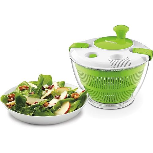  Cuisinart Large Spin Stop Salad Spinner- Wash, Spin & Dry Salad Greens, Fruits & Vegetables, 5qt, CTG-00-SAS1