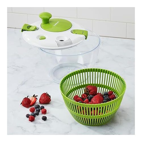  Cuisinart Large Spin Stop Salad Spinner- Wash, Spin & Dry Salad Greens, Fruits & Vegetables, 5qt, CTG-00-SAS1