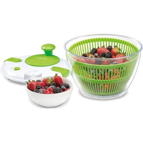  Cuisinart Large Spin Stop Salad Spinner- Wash, Spin & Dry Salad Greens, Fruits & Vegetables, 5qt, CTG-00-SAS1