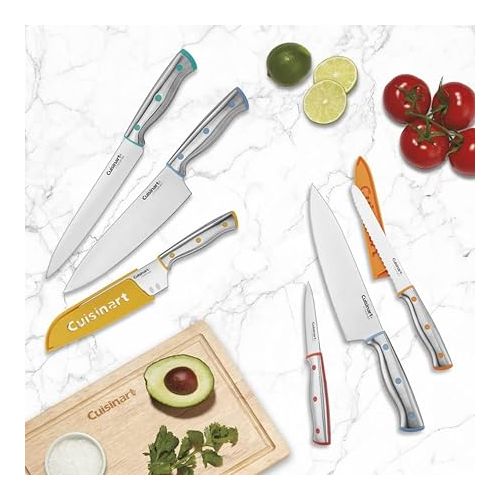  Cuisinart C77CR-10P 10pc Stainless Steel ColorCore™ Color Rivet Set with Blade Guards