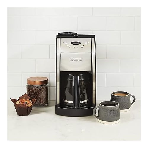  Cuisinart DGB-550BKP1 Automatic Coffeemaker Grind & Brew, 12-Cup Glass, Black