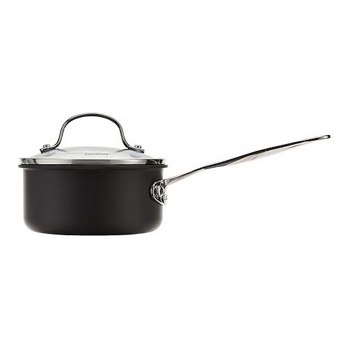  Cuisinart 1-Quart Saucepan, Chef's Classic Nonstick Hard Anodized Saucepan w/Cover, 619-14