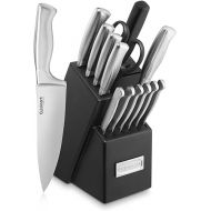 CUISINART Block Knife Set, 15pc Ultra Ultra- Sharp Cutlery Knife Set with Steel Blades for Precise Cutting , Lightweight, Stainless Steel, Durable & Dishwasher Safe, C77SS-15PK