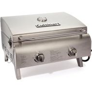 Cuisinart CGG-306 Chef's Style Portable Propane Tabletop 20,000, Professional Gas Grill, Two 10,000 BTU Burners, Stainless Steel