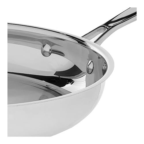  Cuisinart 10-Inch Open Skillet, Chef's Classic Stainless Steel Cookware Collection, 722-24