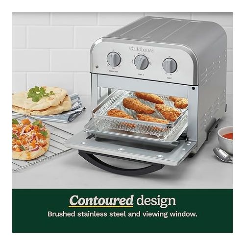  Cuisinart TOA-26 Compact Airfryer Toaster Oven, 1800-Watt Motor with 6-in-1 Functions and Wide Temperature Range, Large Capacity Air Fryer with 60-Minute Timer/Auto-Off, Stainless Steel