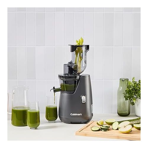  Cuisinart CSJ-300 Easy Clean Slow Juicer, Black and Grey