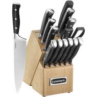 CUISINART Block Knife Set, 15pc Cutlery Knife Set with Steel Blades for Precise Cutting, Lightweight, Stainless Steel, Durable & Dishwasher Safe, C77BTR-15P