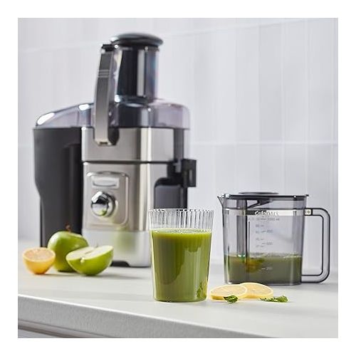  Cuisinart Juicer Machine, Die-Cast Juice Extractor for Vegetables, Lemons, Oranges & More, CJE-1000P1,Silver/Black, 15.35