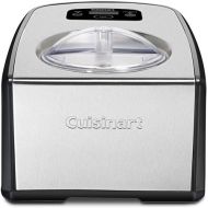 Cuisinart ICE-100 1.5-Quart Ice Cream and Gelato Maker, Fully Automatic with a Commercial Quality Compressor and 2-Paddles, 10-Minute Keep Cool Feature, Black and Stainless Steel