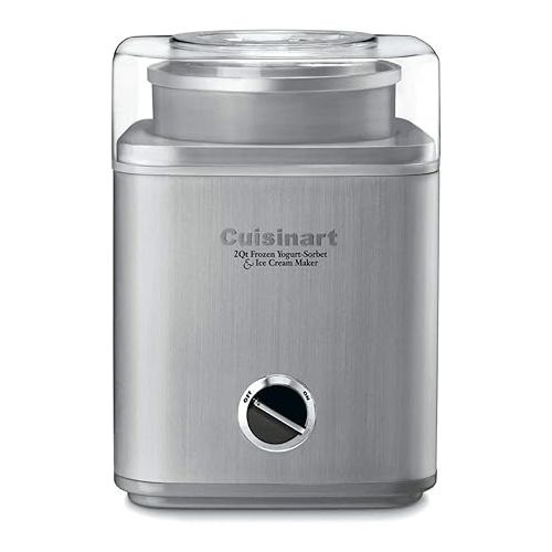  Cuisinart Ice Cream Maker - Homemade Frozen Delights with Easy Cleanup, 2-Quart Capacity - Gelato, Sorbet, Frozen Yogurt - Kitchen Essential for Dessert Lovers Bundle with Paper Cups (2 Items)