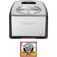 Cuisinart Ice Cream Maker with Compressor - Homemade Gelato Machine - LCD Display, 1.5-Quart Capacity, Stainless Steel Bowl Bundle with Homemade Ice Cream and Dessert Book (2 Items)