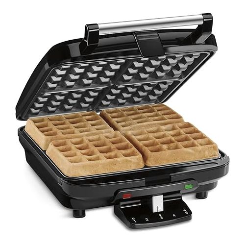  CUISINART 4-Slice Belgian Waffle Maker, Stainless Steel, Silver - WAF-150C