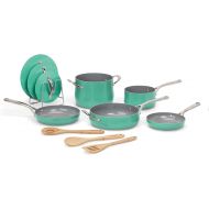 Cuisinart Culinary Collection 12-Piece Pots and Pans Set, PURELYCERAMIC Nonstick, Teal