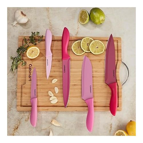  Cuisinart 10pc Ceramic Coated Color Knife Set - Pink for BCRF, C55-10PCPK