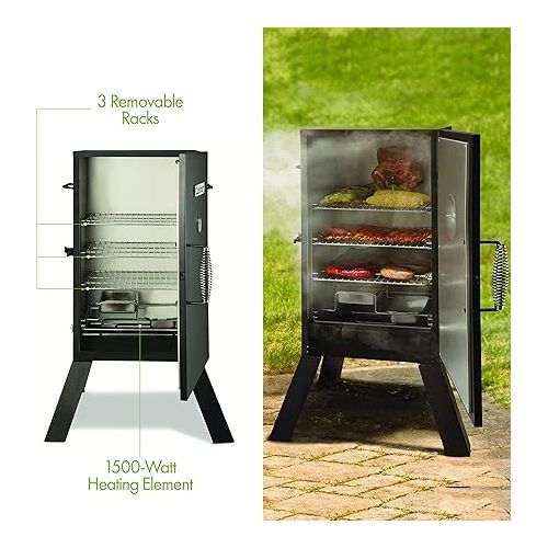  Cuisinart COS-330 Vertical Electric Smoker, Three Removable Smoking Shelves, 30