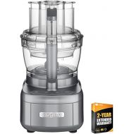 Cuisinart FP-11GMP1 Elemental 11 Cup Food Processor, Gunmetal Bundle with 2 YR CPS Enhanced Protection Pack