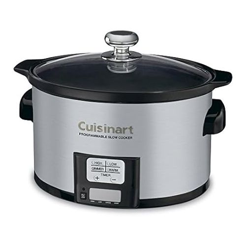  Cuisinart PSC-350 3-1/2-Quart Programmable Slow Cooker, Silver, 9-1/2 in H x 9.1 in W x 12.67 in L