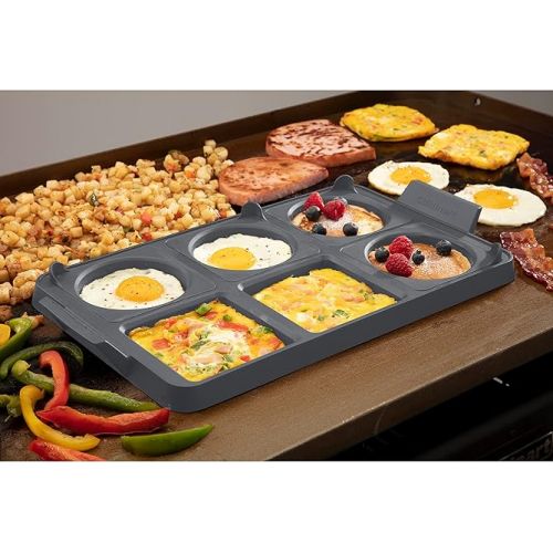  Cuisinart CGR-600 7-Piece Griddle Egg Ring Tray