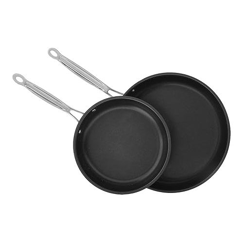  Cuisinart Chef's Classic Stainless Nonstick 2-Piece 9-Inch and 11-Inch Skillet Set - Black And Silver