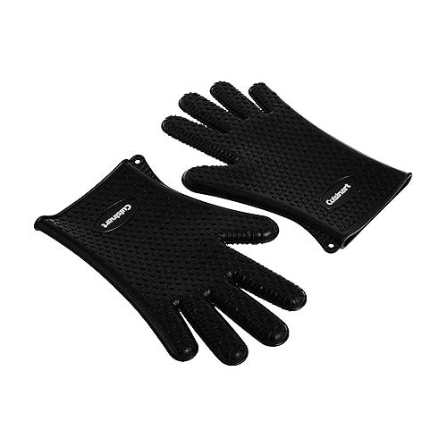  Cuisinart CGM-520 Heat Resistant Silicone Gloves, Black (2-Pack)