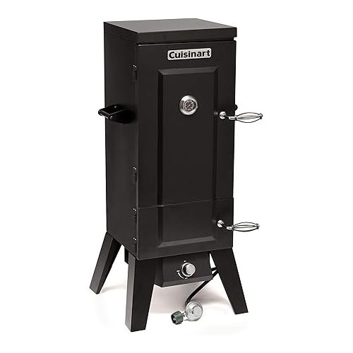  Cuisinart COS-244 Vertical Propane Smoker with Temperature & Smoke Control, Four Removable Shelves, 36