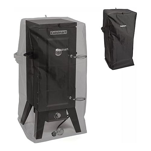  Cuisinart COS-244 Vertical Propane Smoker with Temperature & Smoke Control, Four Removable Shelves, 36