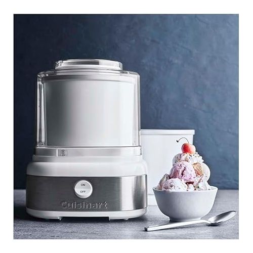  Cuisinart Ice 22 Ice Cream Maker with Two Insulated Freezer Bowls and Recipe Book