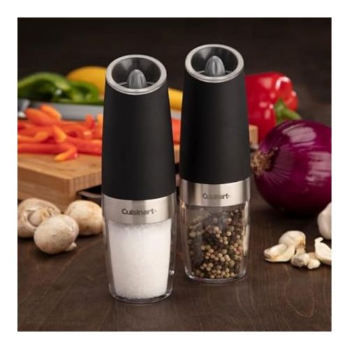  Cuisinart CSS-2424 Gravity Salt and Pepper Spice Mill with Blue LED Light, 2/3 Cup Capacity