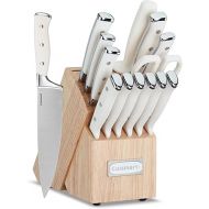 Cuisinart 15-Piece Knife Set with Block, High Carbon Stainless Steel, Forged Triple Rivet, Natural C77CTR-15P