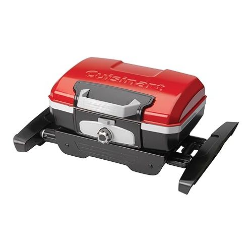  Cuisinart CGG-180 Petit Gourmet Portable Gas Grill with VersaStand, Red