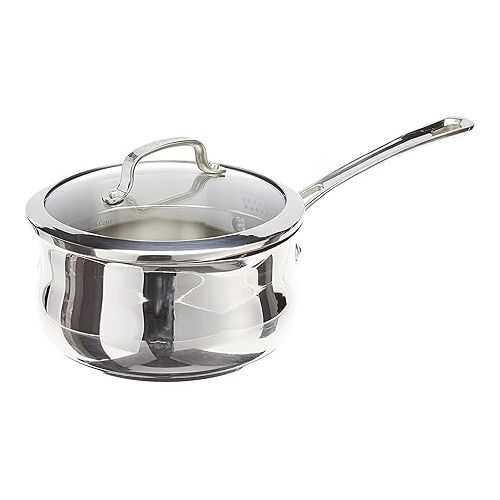  Cuisinart 419-18P 2-Quart Pour Saucepan with Cover Contour Cookware, Stainless Steel