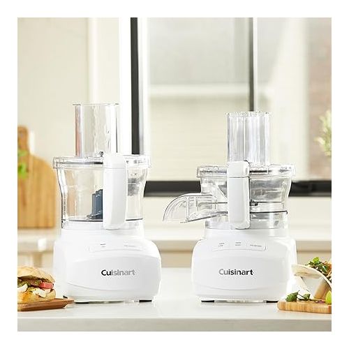  Cuisinart 9-Cup Continuous Feed Food Processor with Fine and Medium Reversible Shredding and Slicing Disc, Universal Blade, Continuous-Feed Attachment, and In-Bowl Storage (White)