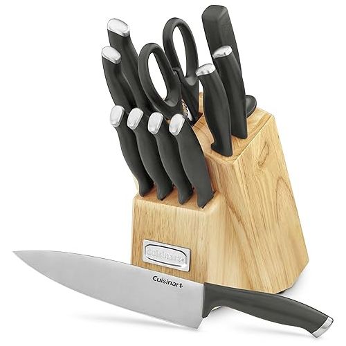  Cuisinart C77SSB-12P Color Pro Collection 12 Piece Knife Block Set, Black