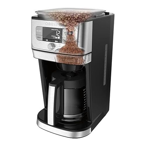  Cuisinart DGB-800 Fully Automatic Burr Grind & Brew, 12-Cup Glass, Silver