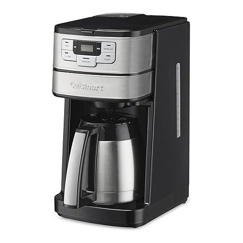  Cuisinart 10 Cup Coffee Maker with Grinder, Automatic Grind & Brew, Black/Silver, DGB-450