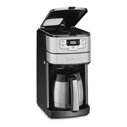  Cuisinart 10 Cup Coffee Maker with Grinder, Automatic Grind & Brew, Black/Silver, DGB-450