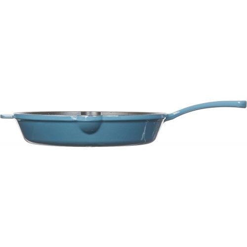  Cuisinart CI22-24BG Chefs Classic Cast Iron Round Fry Pan, 10, Enameled Provencial Blue: Cast Iron Skillet: Kitchen & Dining