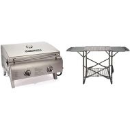Cuisinart CGG-306 Chefs Style Propane Tabletop Grill, Two-Burner, Stainless Steel & CFGS-222 Take Along Grill Stand