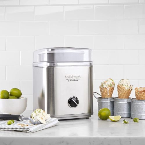  Cuisinart ICE-30BC Pure Indulgence 2-Quart Automatic Frozen Yogurt, Sorbet, and Ice Cream Maker - Silver