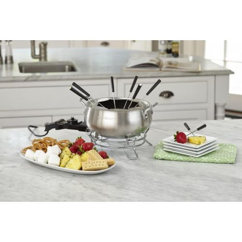  Cuisinart CFO-3SS Electric Fondue Maker, Brushed Stainless, 6.12 x 10.50 x 7.00