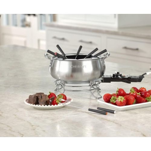  Cuisinart CFO-3SS Electric Fondue Maker, Brushed Stainless, 6.12 x 10.50 x 7.00