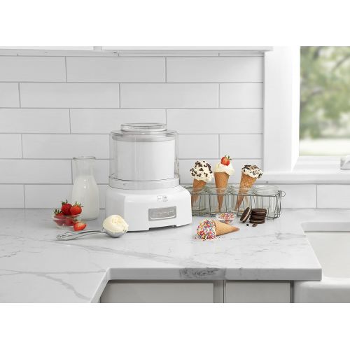  Cuisinart ICE-21P1 1.5 Quart Frozen Yogurt Ice cream maker, Qt, White