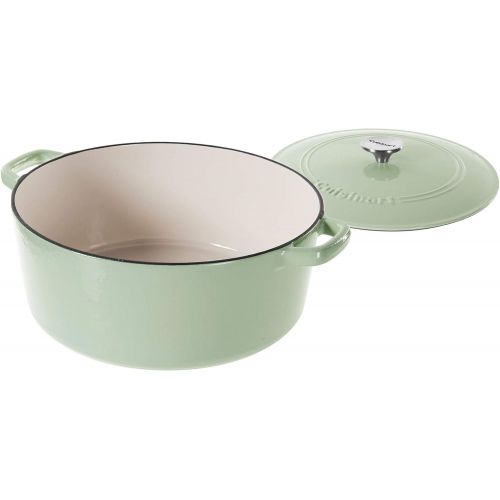  Cuisinart Cast Iron Casserole, Mint Green, 7 Quart