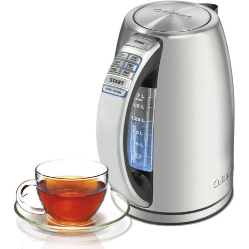  Cuisinart CPK-17P1 CPK-17 PerfecTemp 1.7-Liter Stainless Steel Cordless Electric kettle, 1.7 L, Silver