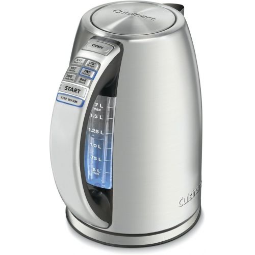  Cuisinart CPK-17P1 CPK-17 PerfecTemp 1.7-Liter Stainless Steel Cordless Electric kettle, 1.7 L, Silver