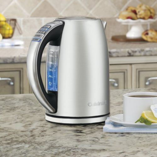 Cuisinart CPK-17P1 CPK-17 PerfecTemp 1.7-Liter Stainless Steel Cordless Electric kettle, 1.7 L, Silver