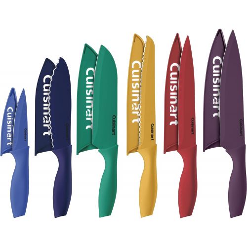  Cuisinart C55-12PCKSAM 12 Piece Color Knife Set with Blade Guards (6 knives and 6 knife covers), Jewel - Amazon Exclusive