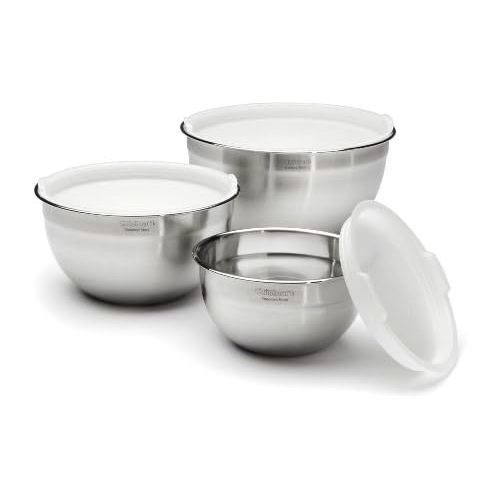  Cuisinart CTG-00-SMB Stainless Steel Mixing Bowls with Lids, Set of 3